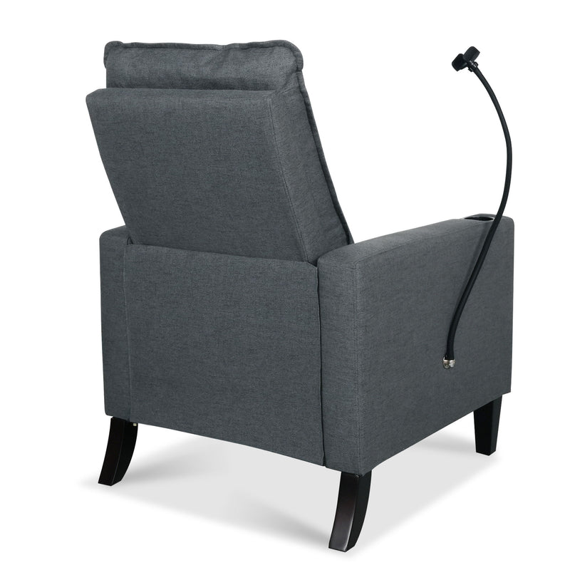 Recliner Chairs For Adults, Adjustable Recliner Sofa With Mobile Phone Holder & Cup Holder, Modern Reclining Chairs Fabric Push Back Recliner Chairs For Living Room, Bedroom