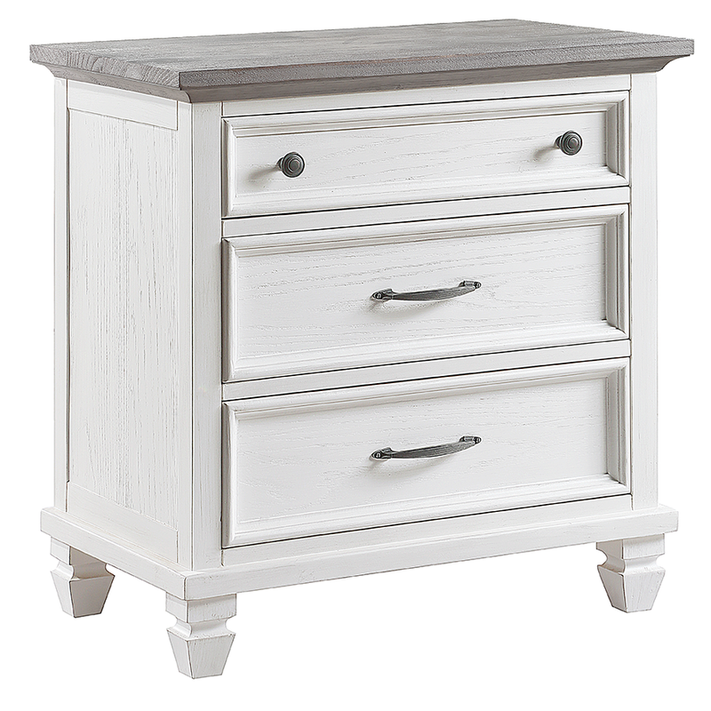 Charleston 3 Drawer Nightstand