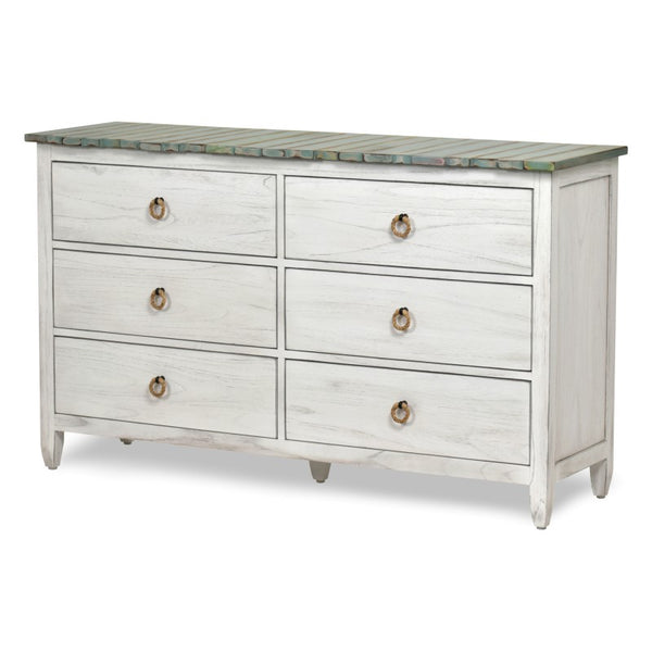 Blue Picket Fence 6 Drawer Dresser