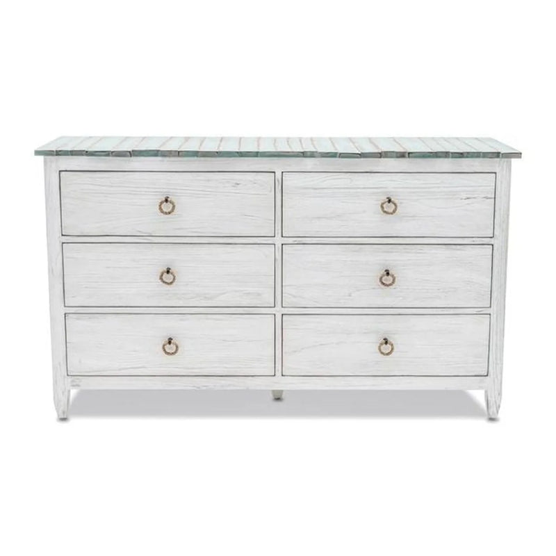 Blue Picket Fence 6 Drawer Dresser