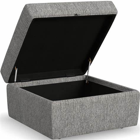 Flexsteel Gray Storage Ottoman