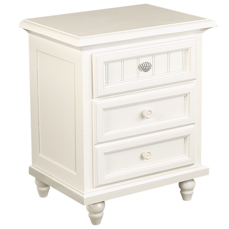 Sea Haven 2 Drawer Night Stand White