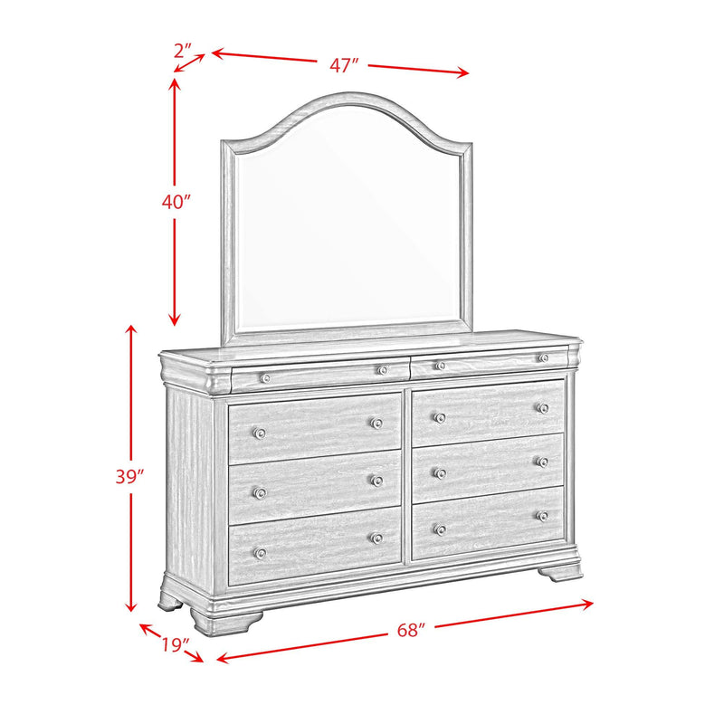 Phillipe - Dresser & Mirror Set - Cherry