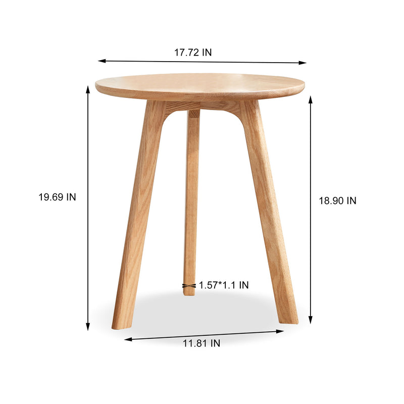 Round Small End Table, Side Table For Bedroom & Balcony