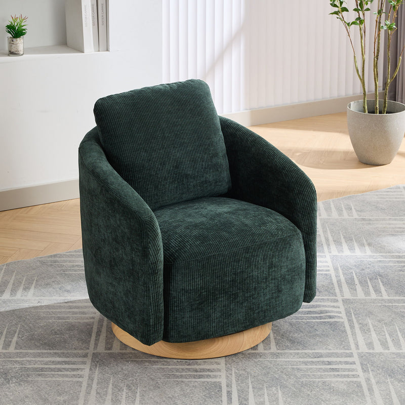 Swivel Accent Barrel Chair And Comfy Round Accent Single Sofa Chair, 360 Degree Club Chair, Lounge Armchair For Living Room Bedroom Nursery