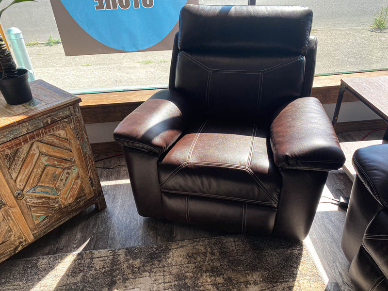 Sterling Manual Brown Air Leather 1 Seater