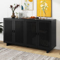 Modern Style Sideboard With Superior Storage Space, Hollow Door Design And 2 Adjustable Shelves For Living Room And Dining Room