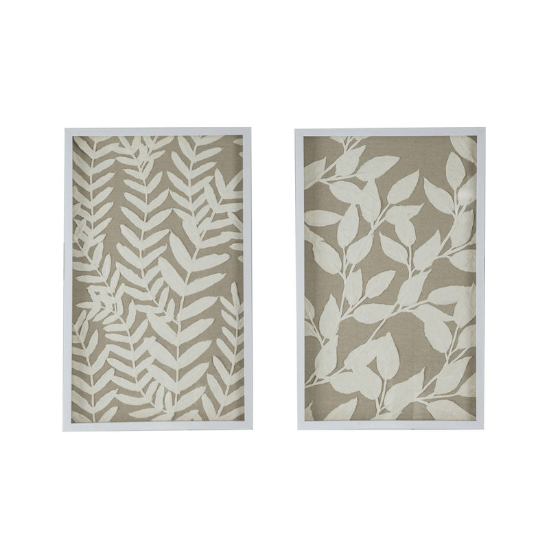 Shadow Box Wall Decor (Set of 2) - White