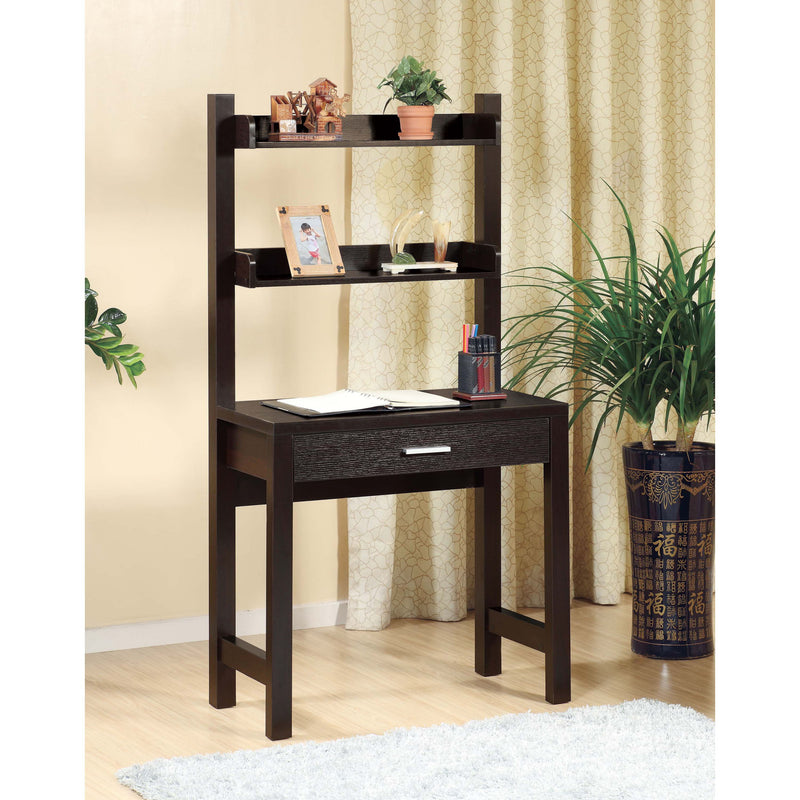 Writing Desk With Drawer, Two Shelfs For Display - Red Cocoa