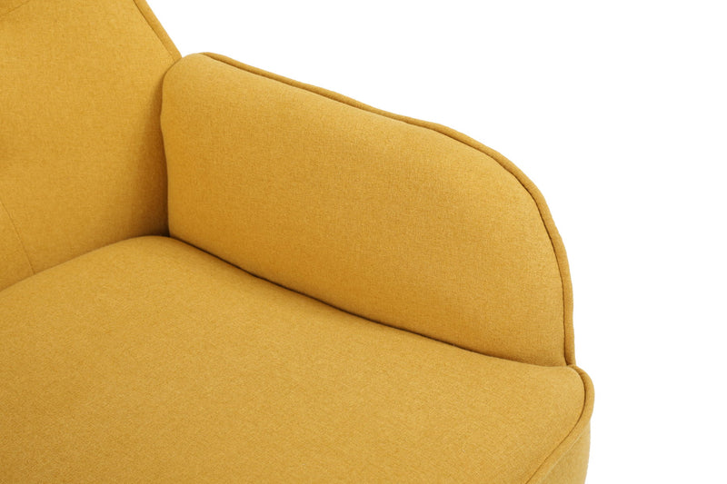 Modern Mid-Century Chair Linen Sherpa Armchair