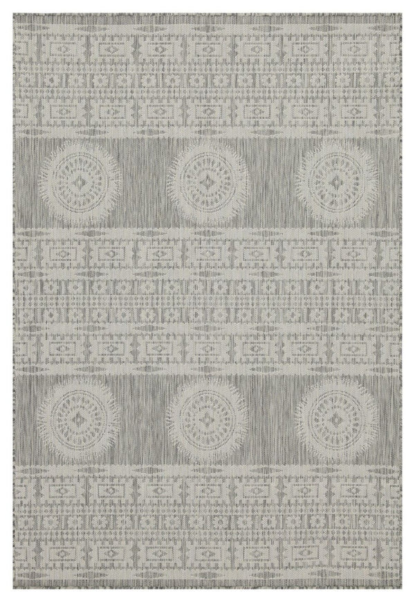 Sunshine - 5'3" X 7'3" Indoor / Outdoor Area Rug Polypropylene - Silver