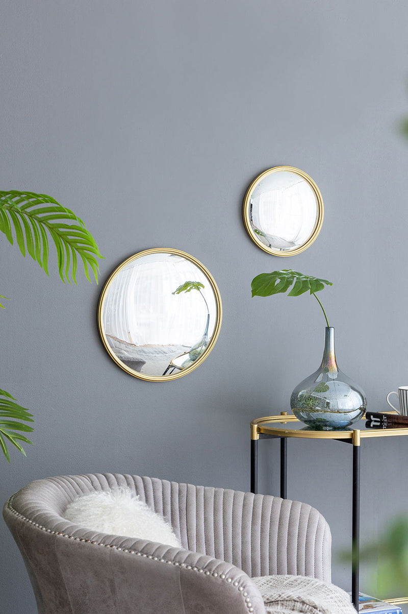 Round Mirror, Circle Mirror With Iron Frame For Living Room Bedroom Vanity, Entryway, Hallway