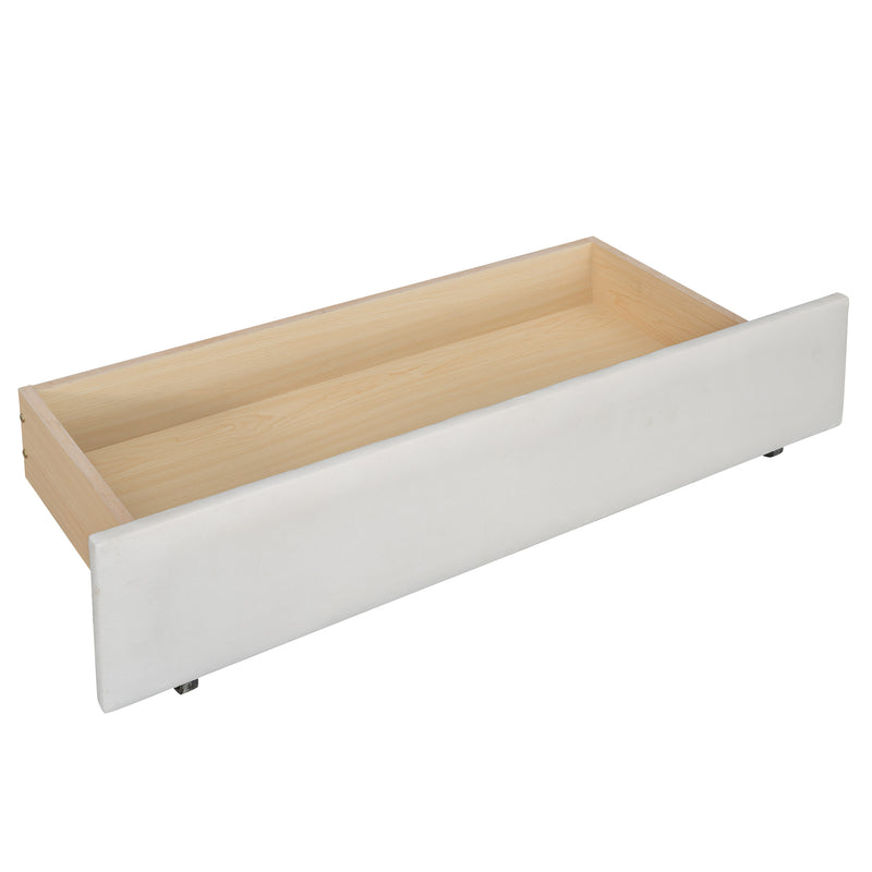 Twin Size Upholstered daybed with Drawers, Wood Slat Support, Beige(OLD SKU :LP000117AAA)