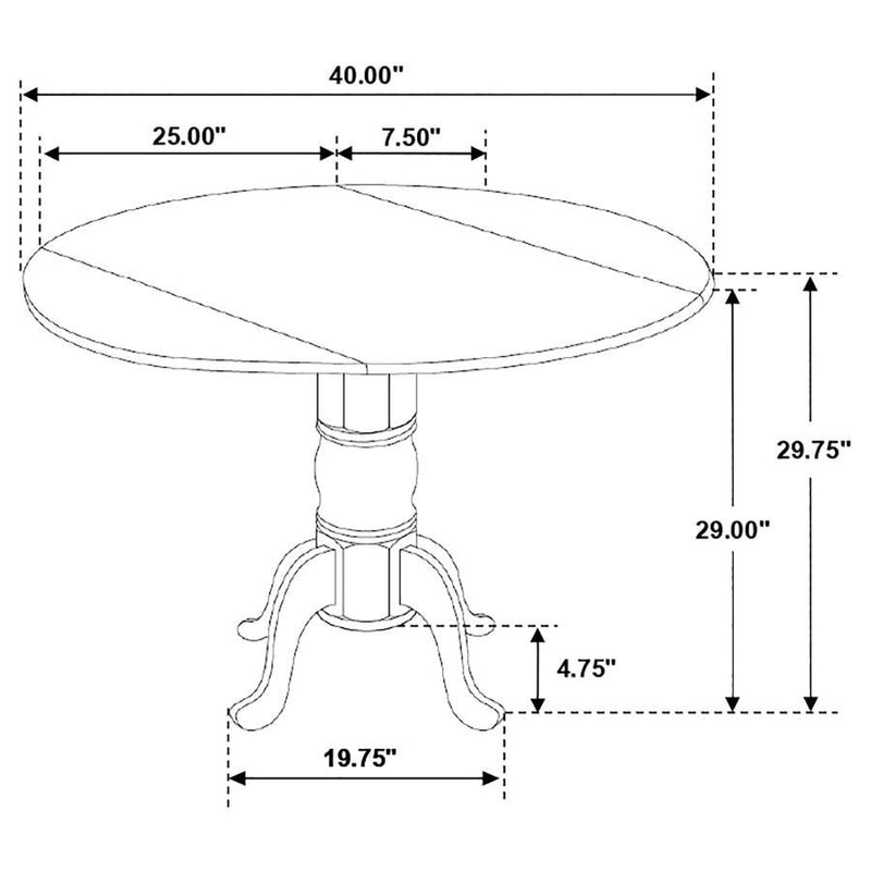 Allison - Round Drop Leaf Extension Dining Table - White