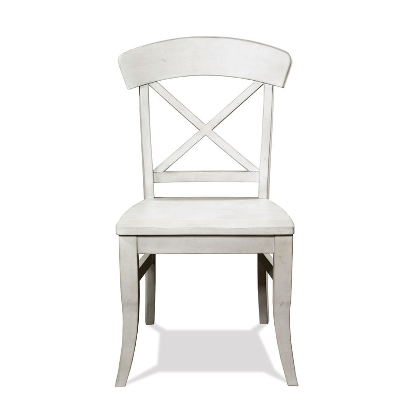 Harola - Cross-Back Dining Side Chairs In (Set of 2) - Smoky White