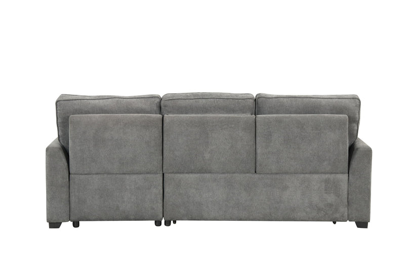 Ember - 92"W Fabric Sleeper Sectional with Reversible Storage Chaise