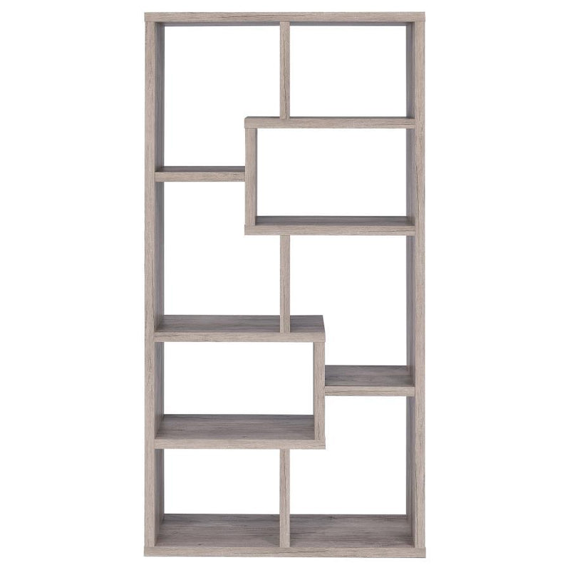 Theo - 10-Shelf Geometric Bookcase