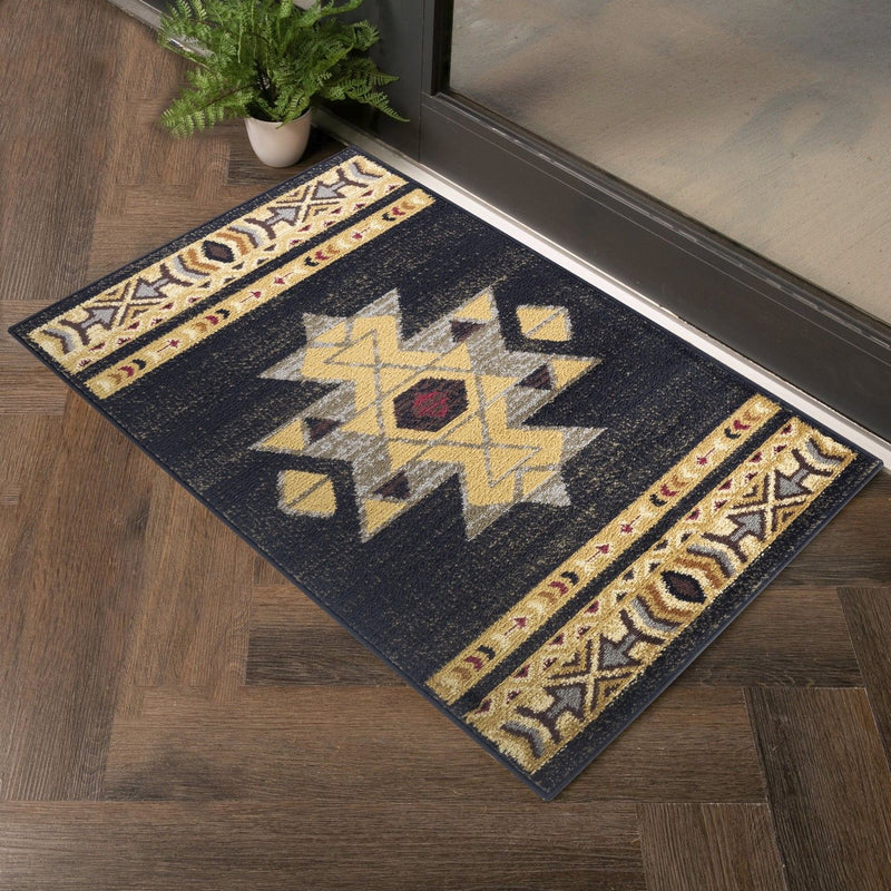 Tribes - 2' X 3' Southwest Area Rug - Black