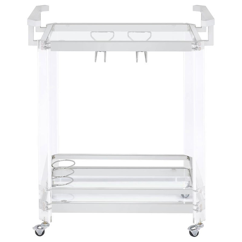 Jefferson - 2-Tier Glass Serving Cart - Clear