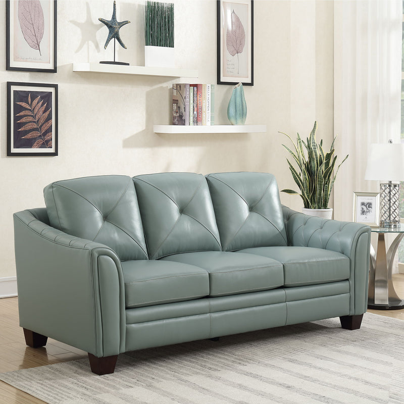 Modern Tufted Leather Sofa