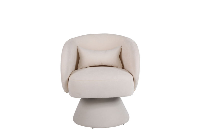 Swivel Accent Chair, Armchair Round Barrel Chair In Fabric For Living Room Bedroom