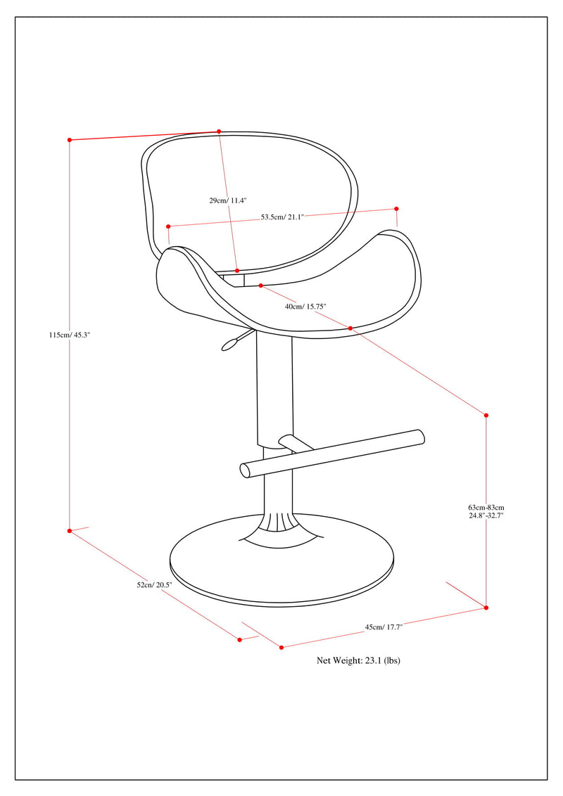 Marana - Bentwood Adjustable Swivel Bar Stool