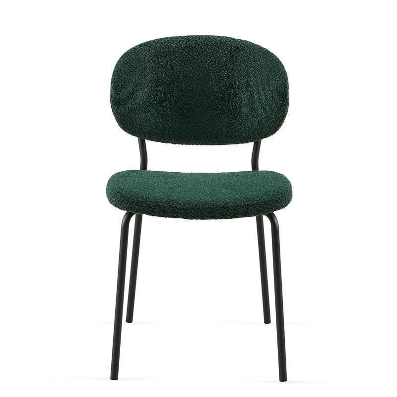 Boucle Dining Chairs, Dining Chairs With Metal Legs For Dining Room, Kitchen, Living Room