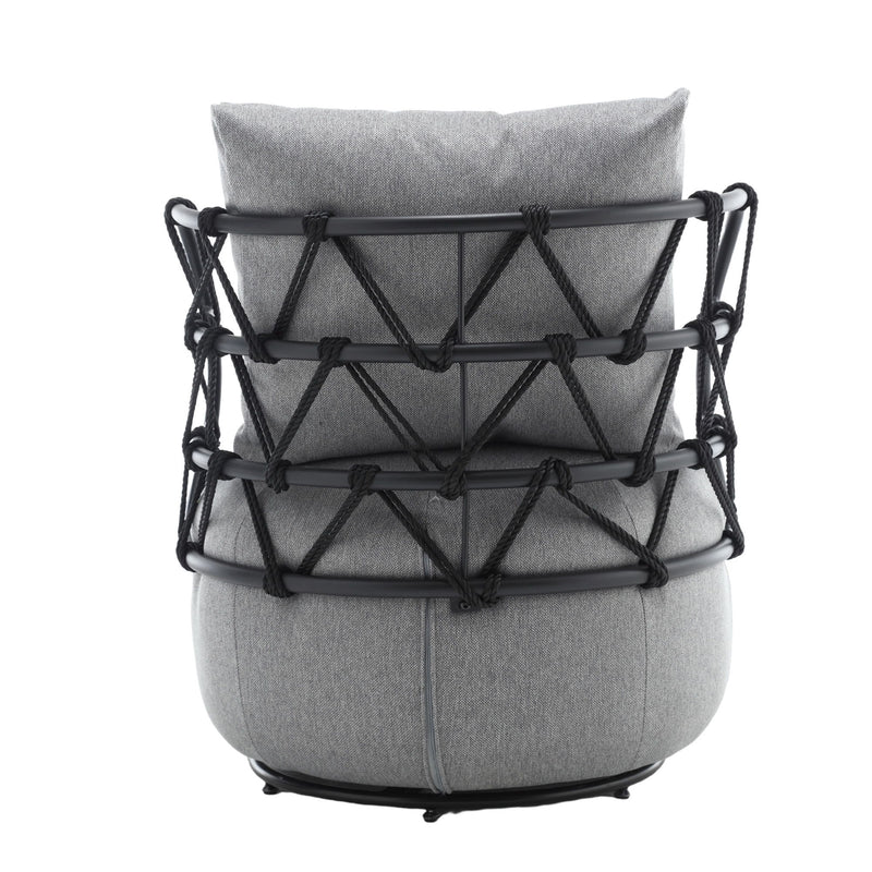 Coolmore - Upholstered Tufted Living Room Chair, Accent Chair With Metal Stand