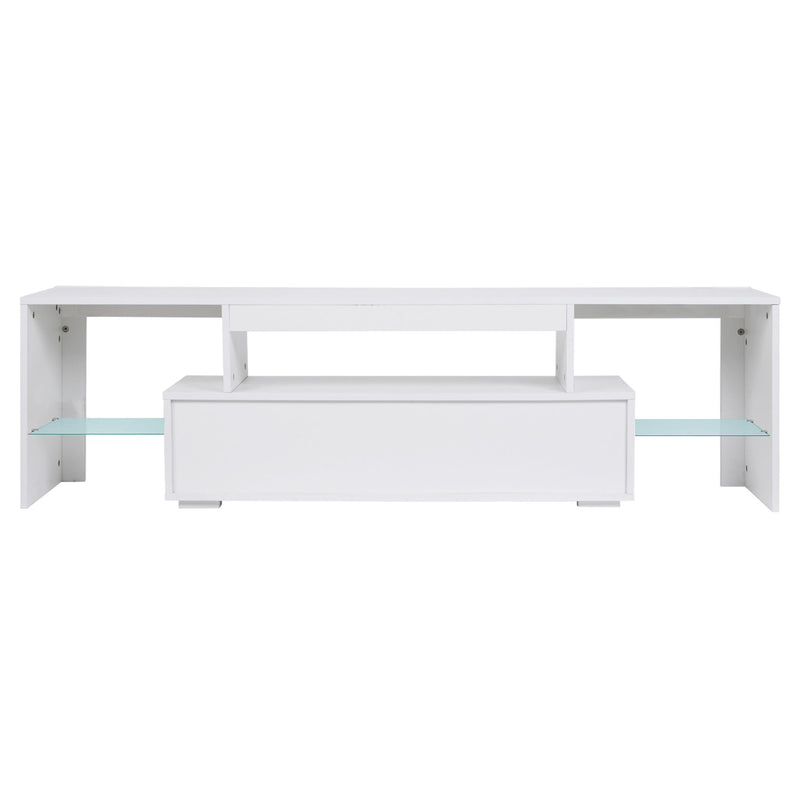 LED TV Stand Modern TV Stand With Storage Entertainment Center With Drawer TV Cabinet For Up To 75" For Gaming Living Room Bedroom