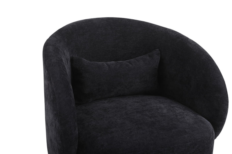 Swivel Accent Chair, Armchair Round Barrel Chair In Fabric For Living Room Bedroom