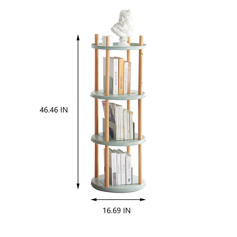 Storage Shelf, 360° Rotating Bookshelf, Bookcase With Large-Capacity Storage Space, Multifunctional Storage Rack, Compact Design For Living Room