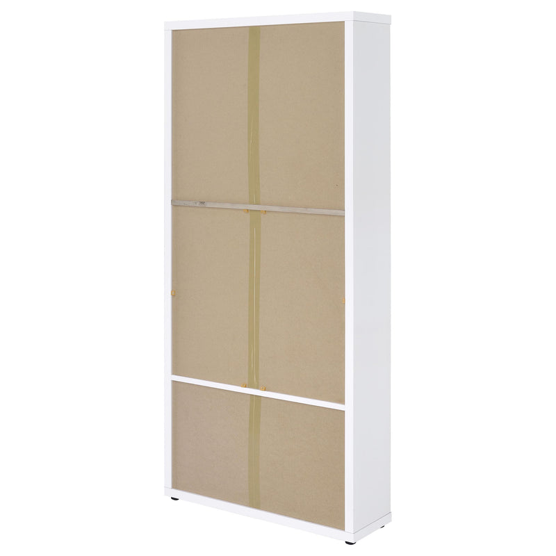 Hawthorne - 4-Shelf Glass Door Tall Cabinet With Drawers