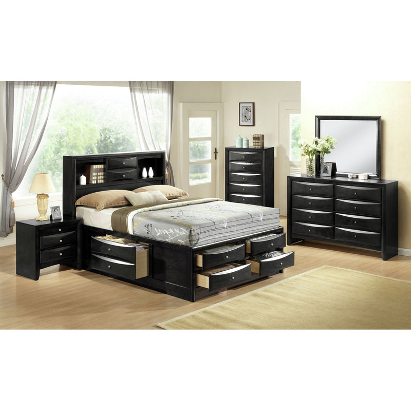 Emily - 8-Drawer Dresser - Black (Sturdy)