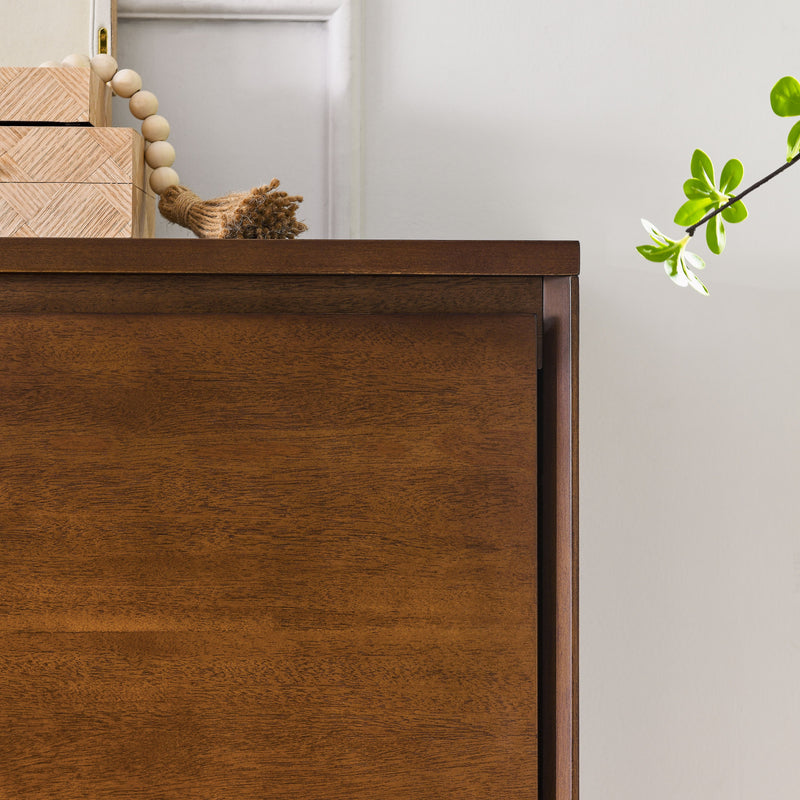 Sideboard, Buffet Cabinet With 2 Outlet Holes, Storage Cabinet For Entryway, Hallway, Living Room, Kitchen, Dining Room, Bedroom - Walnut