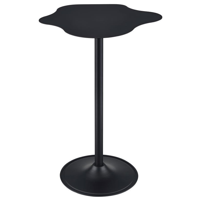 Keanu - Pedestal Cloud-Shaped Top Bar Table - Black