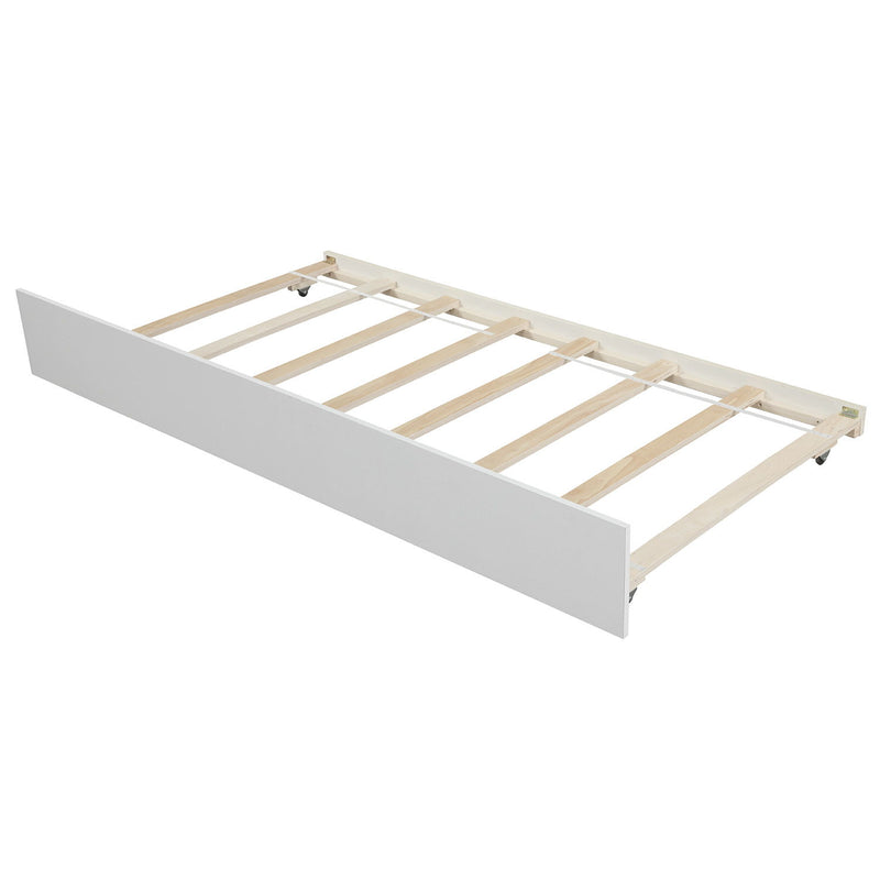 Twin Size Platform Bed & Trundle - White