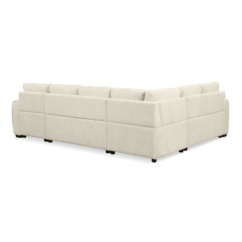 U-Shaped Sofa Sectional Sofa Pull-Out Sofa Bed With A Storage Chaise Lounge, Charging Devices For Living Room