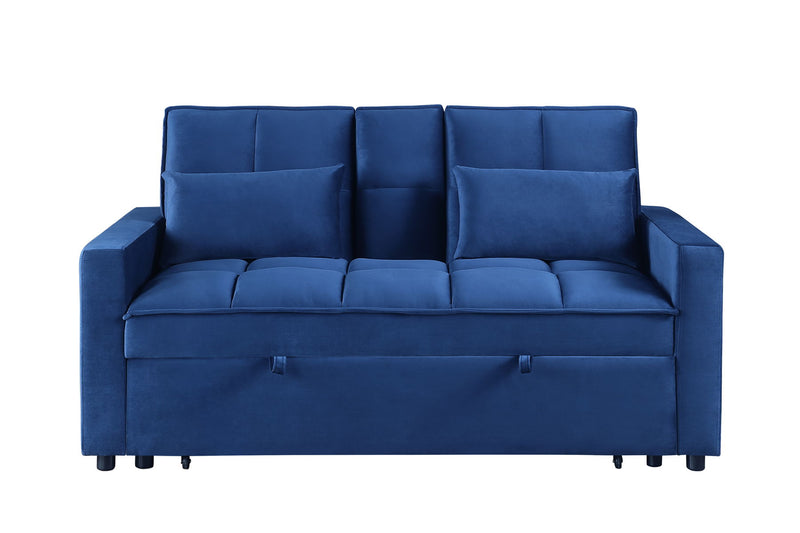 66.25'' Velvet Pull Out Sofa Sectional