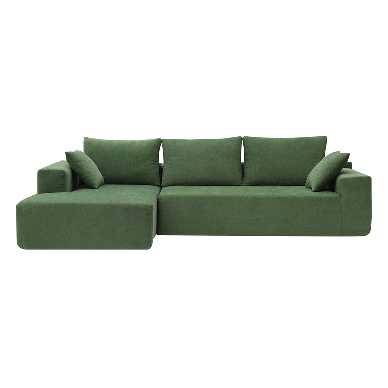 Modular Sectional Living Room Sofa Set, Modern Minimalist Style Couch, Upholstered Sleeper Sofa For Living Room, Bedroom, Salon, 2 Piece Free Combination, L-Shape