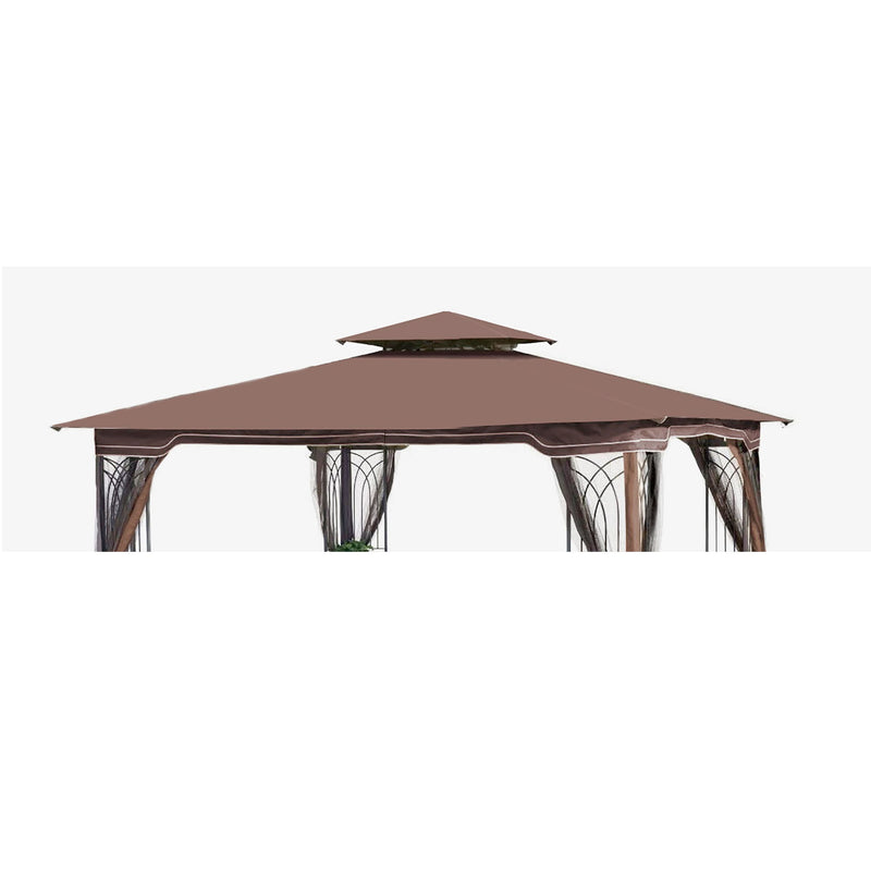 Patio Double Roof Gazebo Replacement Canopy Top Fabric