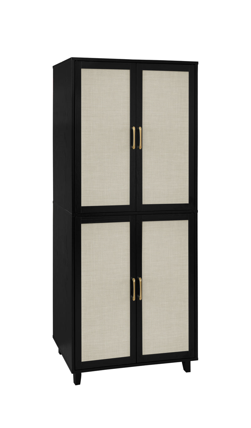 4 Door Cabinet, with 4 Adjustable Inner Shelves, Storage Cabinet