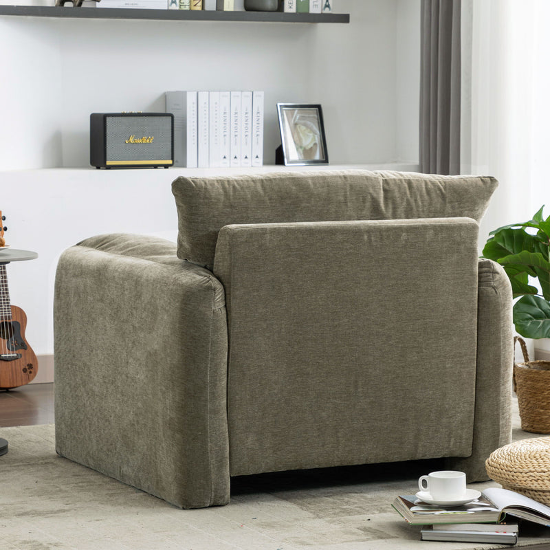 Modern Style Chenille Oversized Armchair Accent Chair Single Sofa Lounge Chair For Living Room, Bedroom