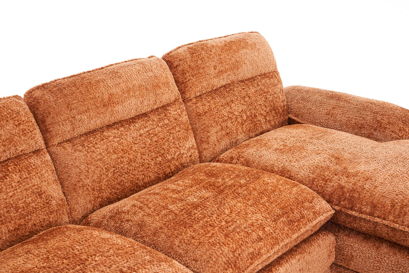 U-Shaped Profile Sofa, Including Two Single Seats And Two Chaise, Modular Sofa, Chenille Sofa