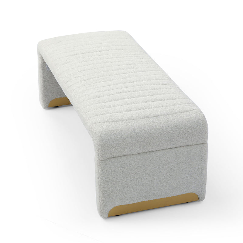 Modern Upholstered End Of Bed Bench Ottoman