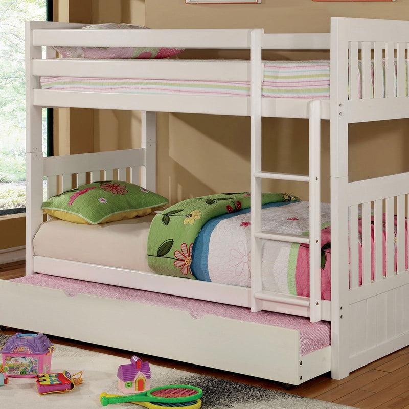 Canberra - Twin Over Twin Bunk Bed - White