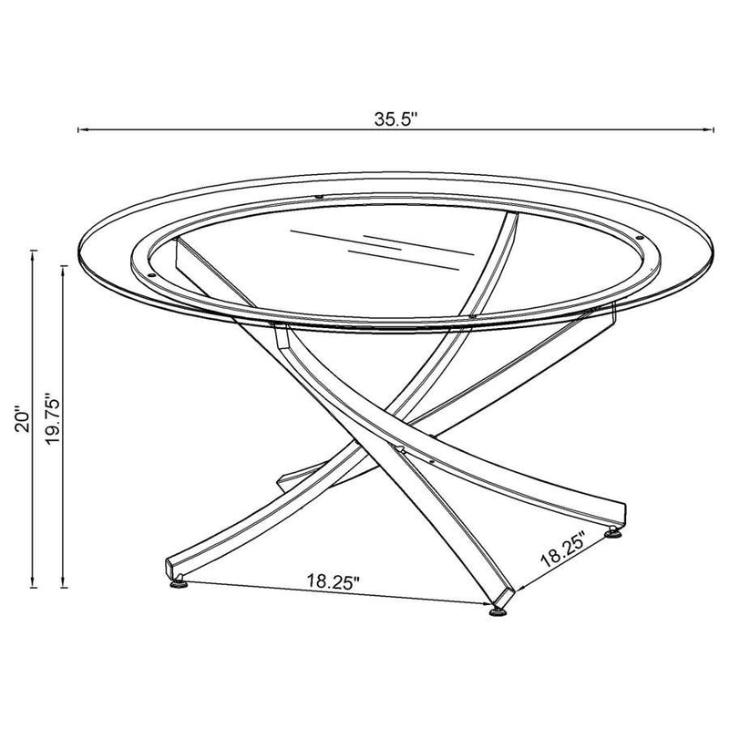 Brooke - Glass Top Coffee Table