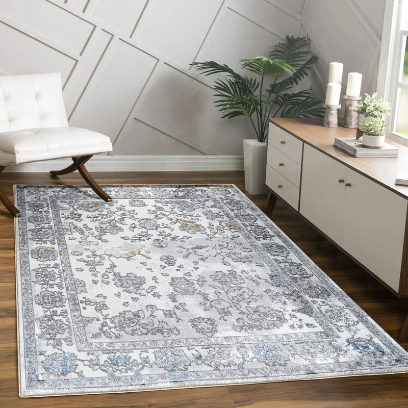 Legacy - 2'7" X 7' Area Rug - Multi / Gray