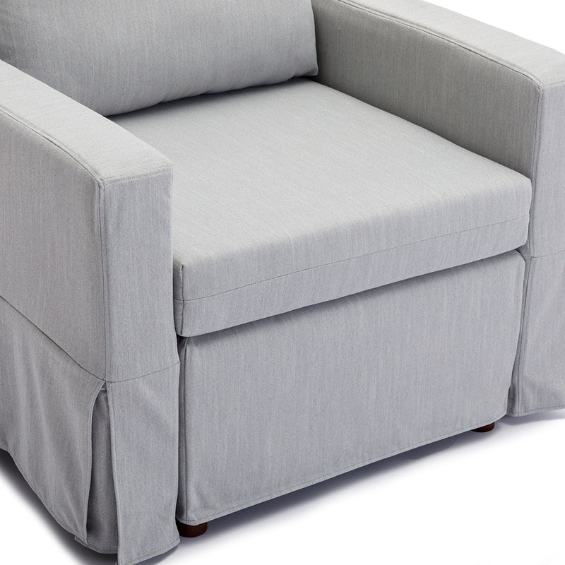 3 Seat Module Sectional Sofa Couch With 1 Ottoman For Living Room, Seat Cushion And Back Cushion Non-Removable And Non-Washable