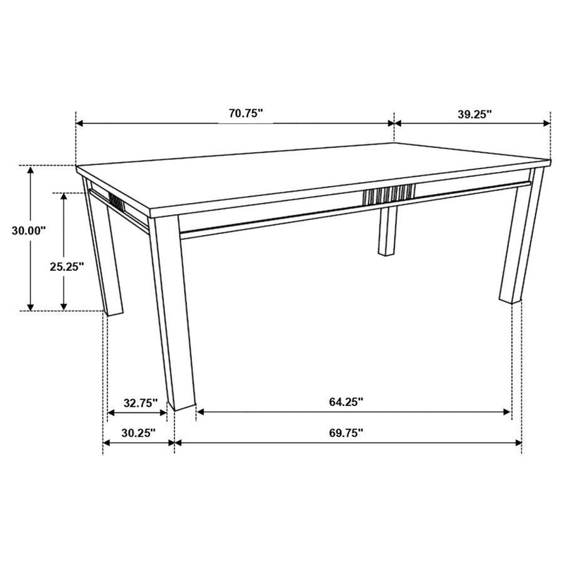 Marbrisa - Rectangular Dining Table - Matte Black