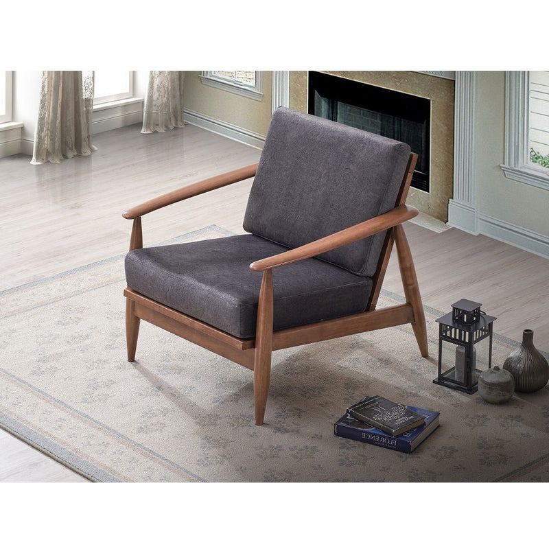 Alisa - Accent Chair - Charcoal & Brown